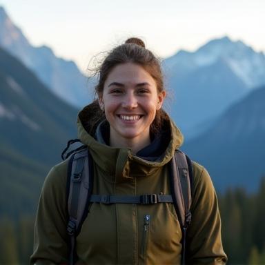 Émilien hiking near Banff National Park