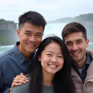 Li Na at Niagara Falls with family