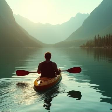 Peter kayaking in British Columbia